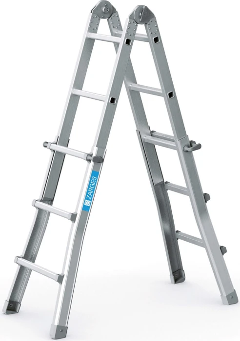 Zarges Z600 Alu 4-tlg. Teleskop-Mehrzweckleiter, 4x 3 Stufen