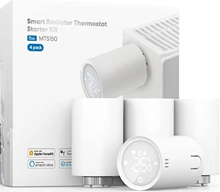 Meross MTS150 Smart Thermostat Valve, Funk-Heizkörperthermostat, 4er-Pack