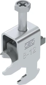OBO Bettermann Bügelschelle 2056 H-Fuß, 1-fach, Kunststoffdruckwanne, Al