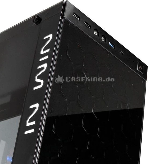 In Win 805 schwarz, Glasfenster
