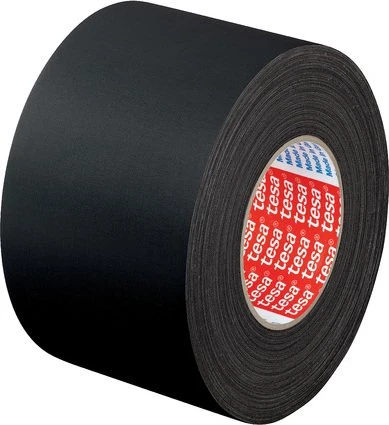 tesa tesaband 4651 Premium schwarz, Gewebeband, 25mm/25m, 1 Stück