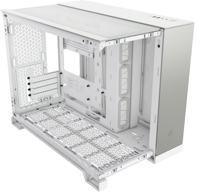 Corsair 2500X White/Satin Gray Aluminium, weiß/silber, Glasfenster