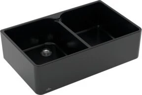 Villeroy & Boch Spülstein Doppelspüle pure black