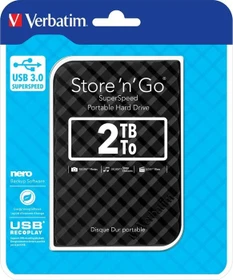 Verbatim Store 'n' Go Gen2, schwarz, 2TB, USB 3.0 Micro-B