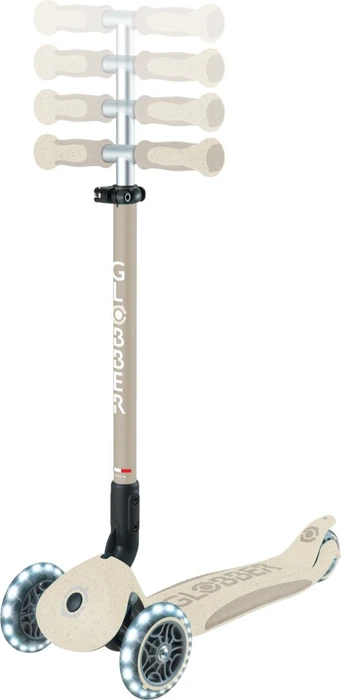 Globber Go Up Deluxe Lights Ecologic 360° Kickboard coconut white