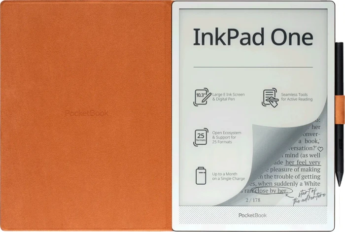 PocketBook Magnetic Folio Cover für InkPad One, dark orange