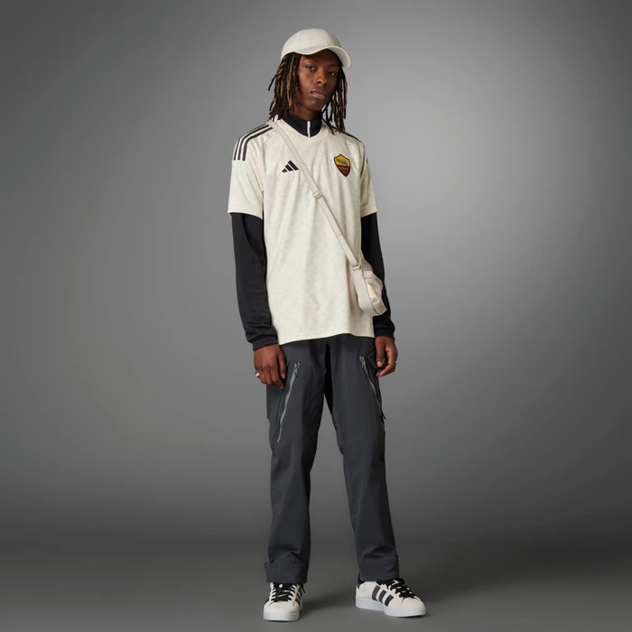 adidas AS Rom 2023/2024 Auswärtstrikot ecru tint (Herren)
