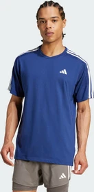adidas Own The Run 3-Streifen Laufshirt kurzarm dark blue (Herren)