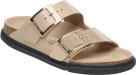 Birkenstock Arizona Droplet Buckle Naturleder Lack high shine new beige (Damen)