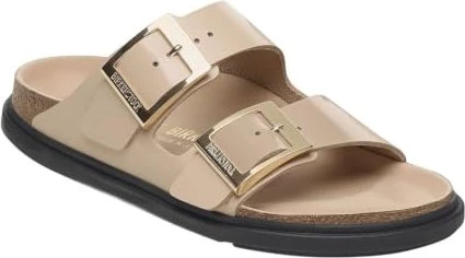 Birkenstock Arizona Droplet Buckle Naturleder Lack high shine new beige (Damen)