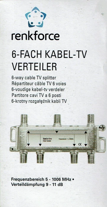 Renkforce Kabel-TV Verteiler 6-fach