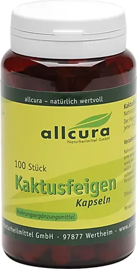 allcura Kaktusfeigen Kapseln, 100 Stück