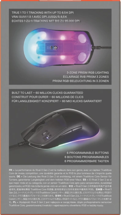 SteelSeries Rival 3 Gen 2, schwarz, USB