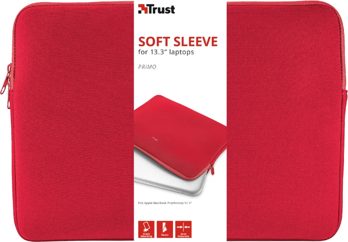 Trust Primo Soft Sleeve 13.3" rot