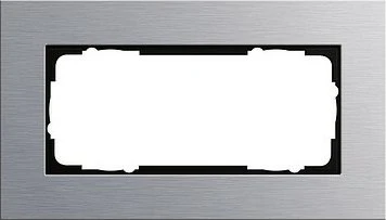 Gira Esprit Abdeckrahmen Aluminium 2fach ohne Mittelsteg