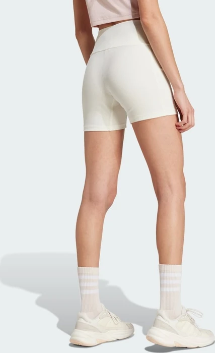 adidas Lounge Ribbed High-Waist Hose kurz off white (Damen)
