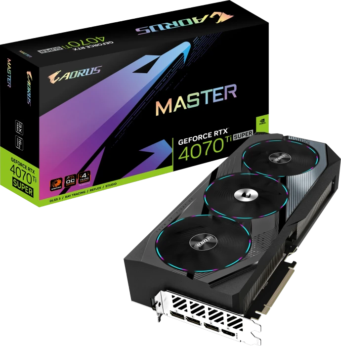 GIGABYTE AORUS GeForce RTX 4070 Ti SUPER Master 16G, 16GB GDDR6X, HDMI, 3x DP