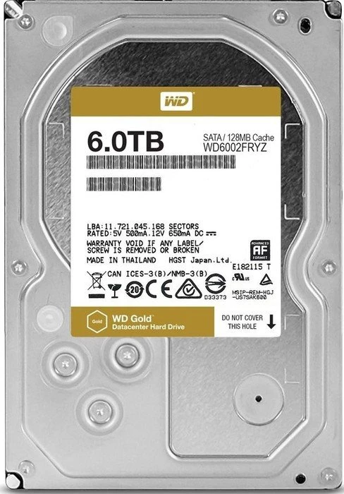 Western Digital WD Gold 6TB, 24/7, 512e / 3.5" / SATA 6Gb/s
