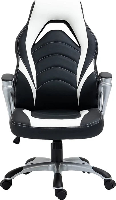 CLP Foxton Kunstleder Gamingstuhl, schwarz/weiß