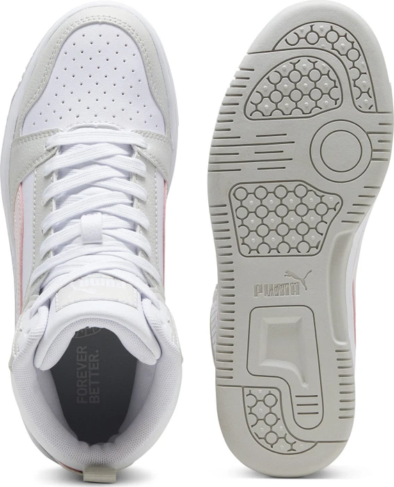 Puma Rebound V6 Mid puma white/frosty pink/sedate gray (Junior)