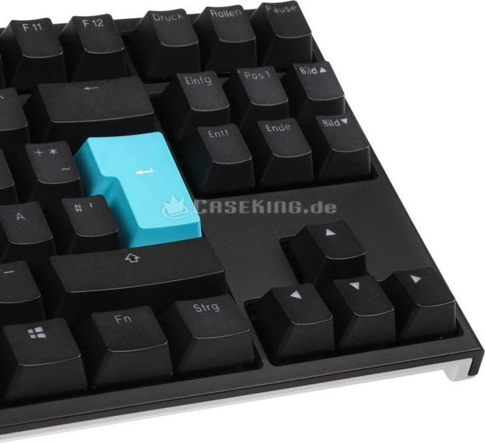 Ducky One 2 TKL PBT, LEDs blau, schwarz, MX BLUE, USB, DE