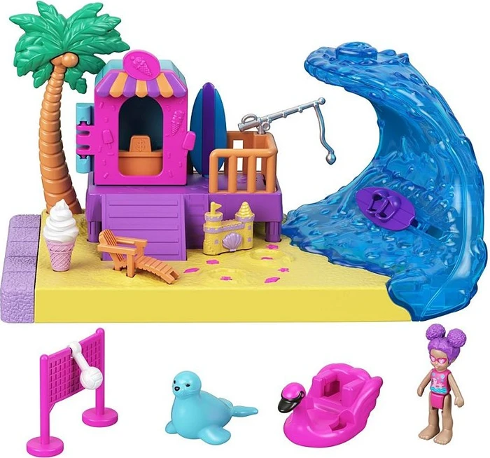 Mattel Polly Pocket - Pollyville Sonnenstrand Spielset