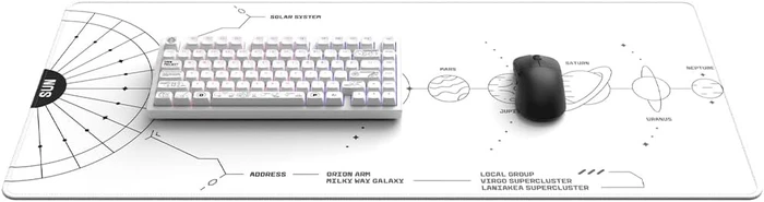 Dark Project ALU81A Terra Nova Wireless Gaming Keyboard, weiß, LEDs RGB, g3ms Moonstone, USB/Bluetooth, US