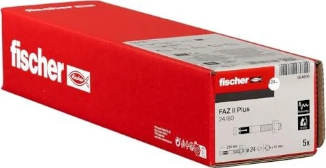 fischer FAZ II Plus 24/60 gvz Bolzenanker, M24, 5 Stück