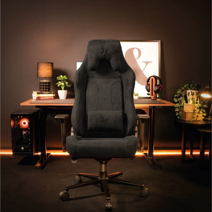 Arozzi Vernazza XL Soft Fabric Gamingstuhl, schwarz