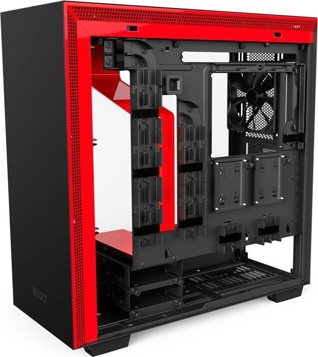NZXT H700i schwarz/rot, Glasfenster