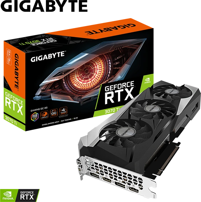 GIGABYTE GeForce RTX 3070 Ti Gaming OC 8G, 8GB GDDR6X, 2x HDMI, 2x DP