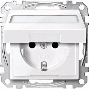 Merten System M SCHUKO-Steckdose Thermoplast brillant, aktivweiß glänzend