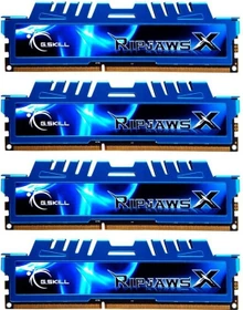 G.Skill RipJawsX blau UDIMM 32GB Kit, DDR3-1600, CL9-9-9-24, 2R