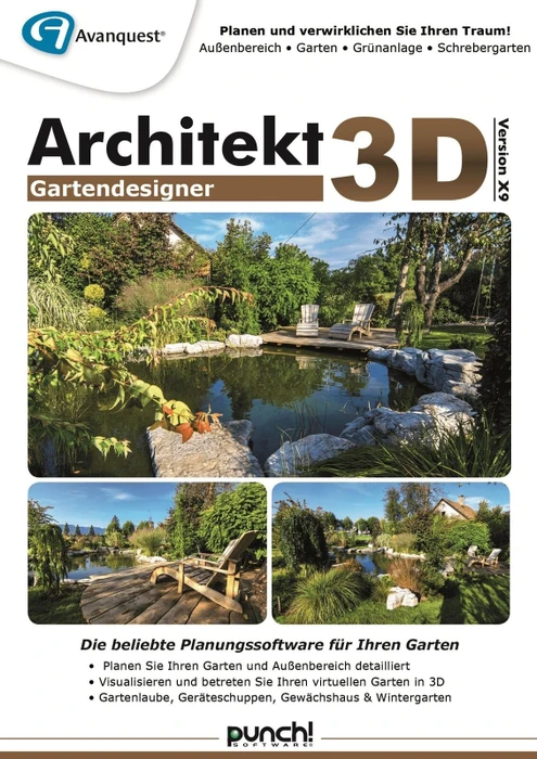 Punch! Software Architekt 3D X9 Gartendesigner, ESD (deutsch) (PC)