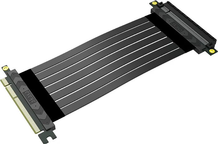 Akasa Riser Black X2 Mark IV Riser Card Cable, gerade, PCIe 4.0, 200mm