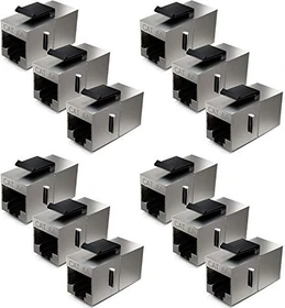 deleyCON Keystone Modul RJ-45 Modularkupplung, Cat6a, 12er-Pack