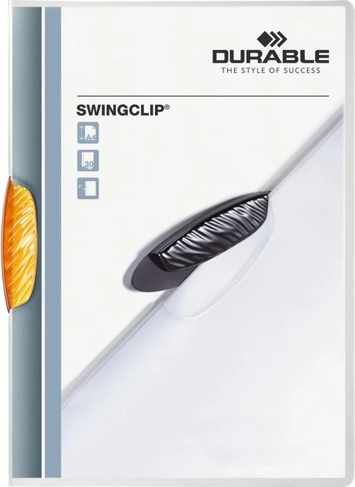 Durable Swingclip Klemmmappe, A4, orange/transparent