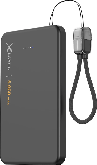 XLayer MagFix Pro Powerbank Ultra Slim 5000mAh schwarz