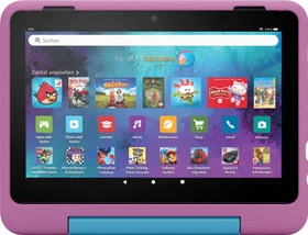 Amazon Fire HD 8 KFRAPWI 2024, ohne Werbung, rosa/blau, 32GB, Löwen-Design, Kids Pro Edition