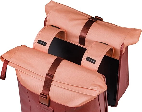 Basil Vive Doppeltasche Gepäcktasche bordeaux/pink