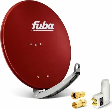 Fuba DAA 780 Sat-Anlage mit Quad LNB rot