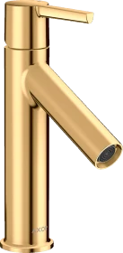 Hansgrohe Axor Starck Einhebel-Waschtischmischer 100 mit Hebelgriff und Ablaufgarnitur polished brass