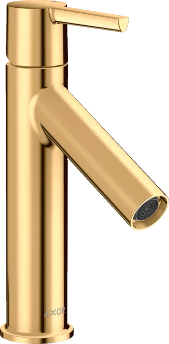 Hansgrohe Axor Starck Einhebel-Waschtischmischer 100 mit Hebelgriff und Ablaufgarnitur polished brass