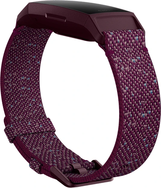 Fitbit Ersatzarmband Gewebe für Charge 4 und Charge 3 rosewood