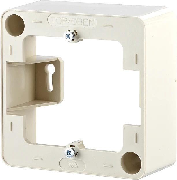 Metz Connect Aufputzrahmen 85x85x35mm 1fach, perlweiß