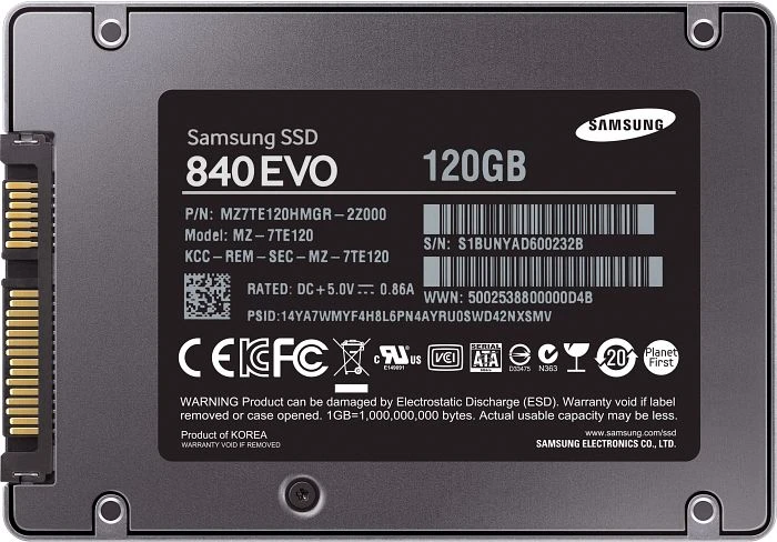 Samsung SSD 840 EVO 120GB, 2.5" / SATA 6Gb/s