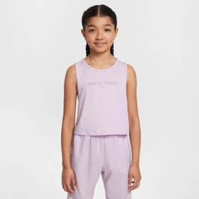 Nike Pro Dri-FIT Funktionsshirt ärmellos doll/taupe grey (Junior)