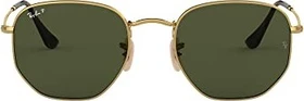 Ray-Ban RB3548N Hexagonal Flat Lenses 51mm gold/green classic