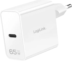 LogiLink USB-C-GaN-Steckdosenadapter PD+QC 3.0 65W weiß