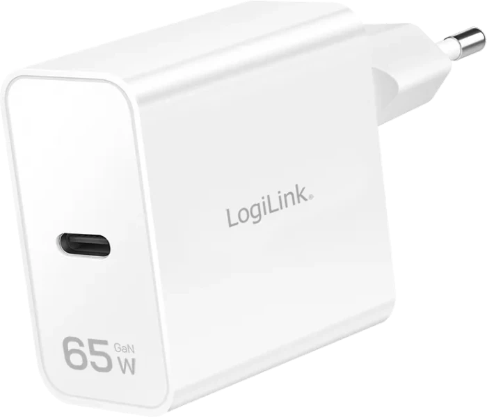 LogiLink USB-C-GaN-Steckdosenadapter PD+QC 3.0 65W weiß